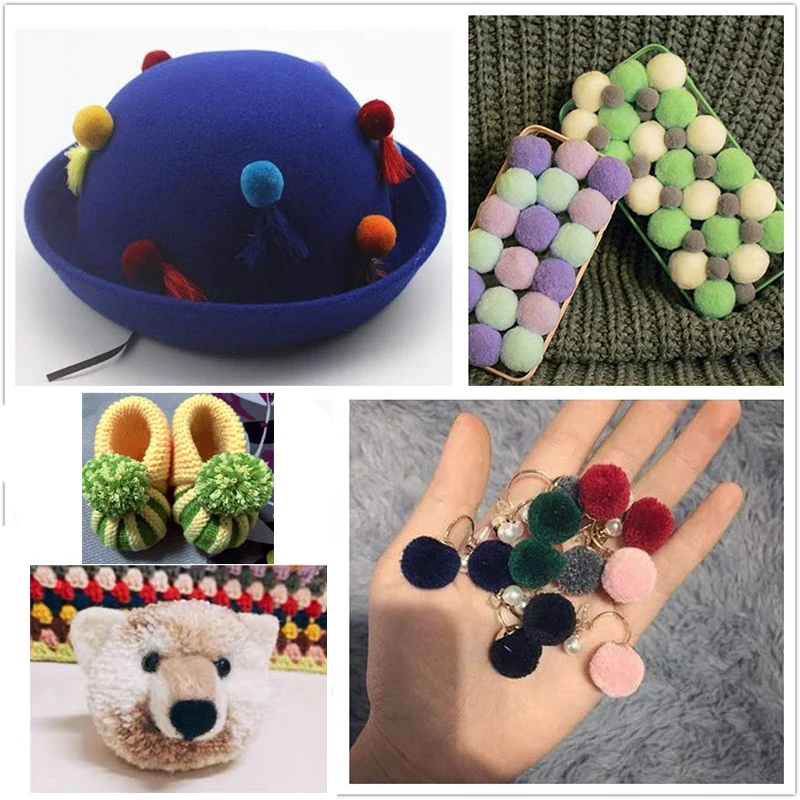 Pompom Maker 4 шт. разных размеров Pompom Maker для пушистого шарика DIY инструмент для вязания шерсти товары для рукоделия