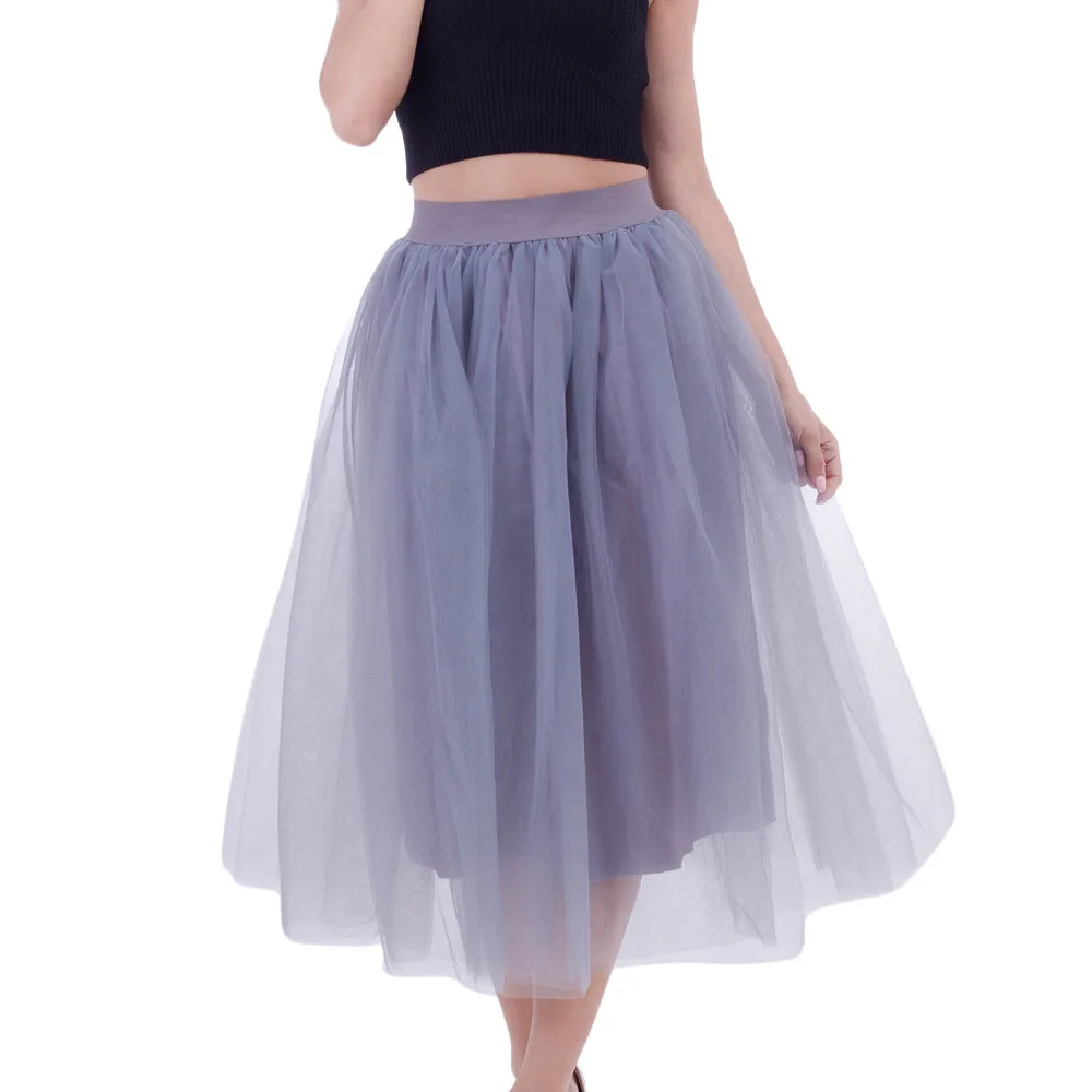 Women Mesh Tulle Skirt Pleated Princess Skirt Mesh Bubble Skirt 2020 New Fashion Summer Women Skirt юбка Faldas Mujer Moda