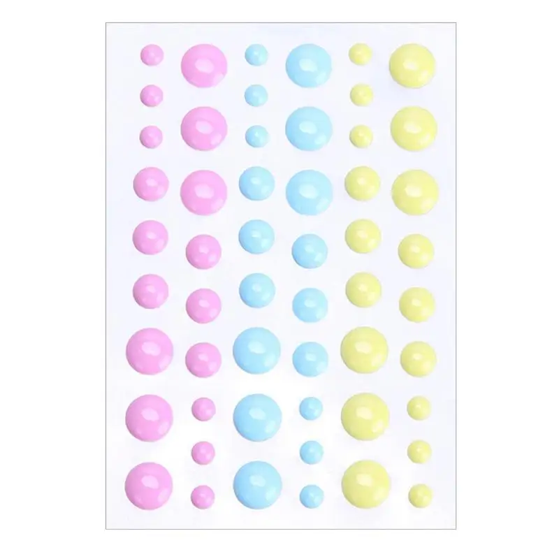 54pcs/pack Sugar Sprinkles Self- adhesive Enamel Dots Resin Sticker for Scrapbooking/ DIY Crafts/ Card Making Decoration - Цвет: A