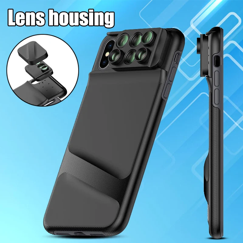 

Camera Lens Phone Case Wide Angle Macro Lens Phone Cover Full Coverage Lens Case for iPhone XR SD998