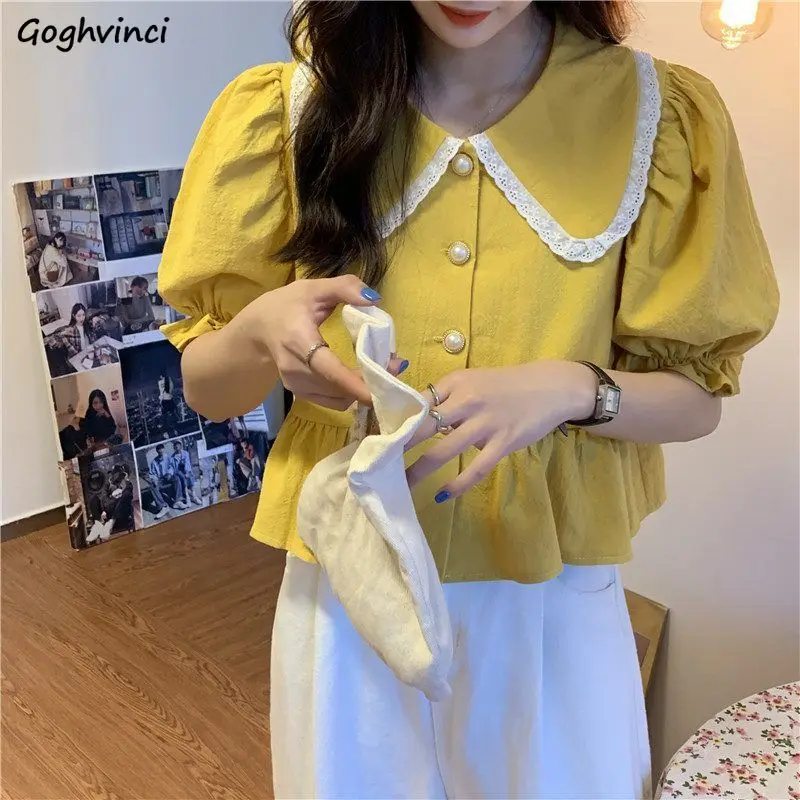 Shirts Women Summer Crop Top Lace up 
