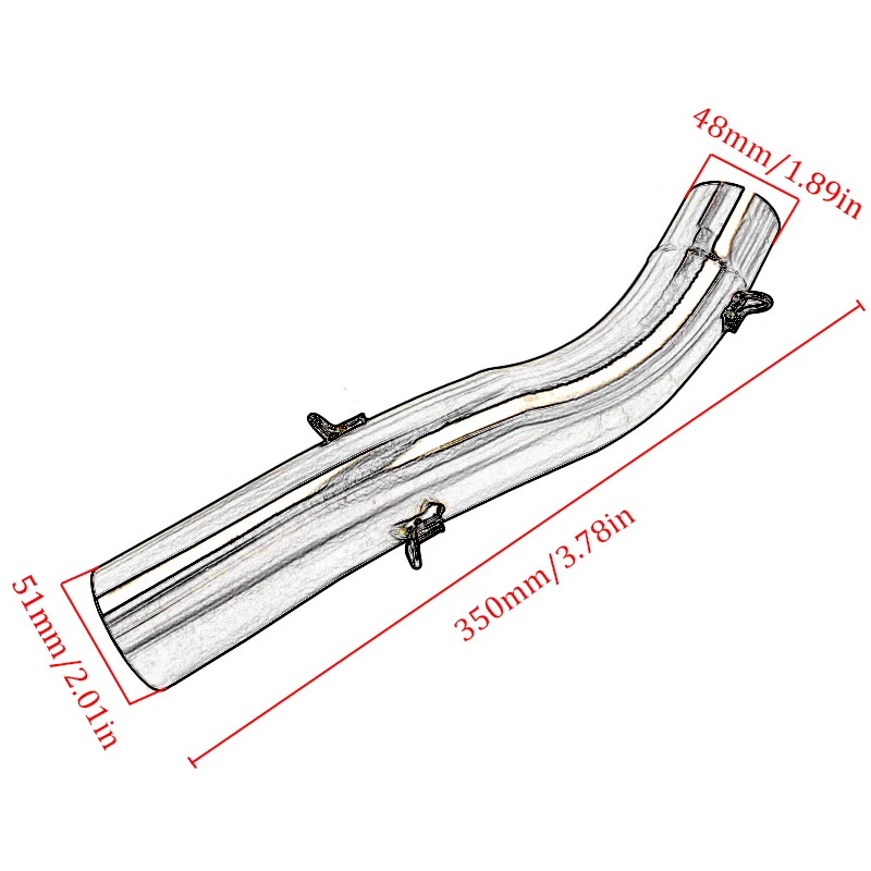 Slip-On Muffler Exhaust Escape middle pipe for Ducati Scrambler 800 2015-2020 Monster 797 2017 2018 2019 motorcycle accessories 1