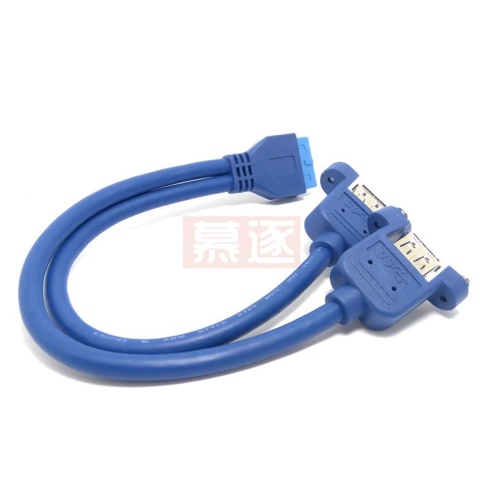 Cable Length: 50cm Computer Cables Double Dual Port USB 3.0 Female Screw Mount Panel Type to Motherboard 20Pin Extension Adapter 0.3m 0.5m 0.8m Cable Cable Length: 50cm Computer Cables Double Dual Port USB 3.0 Female Screw Mount Panel Type to Motherboard 20Pin Extension Adapter 0.3m 0.5m 0.8m Cable