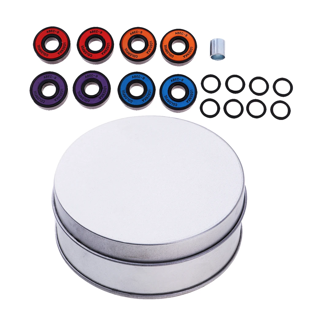  Premium Skateboard Bearings, Pro Longboard Bearings  ABEC 9
