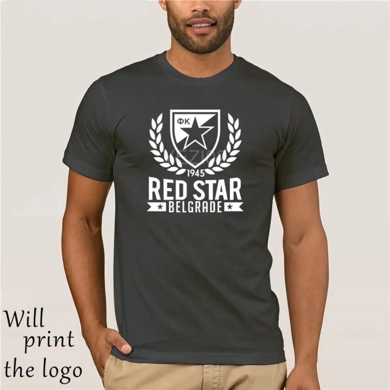 Красная Звезда Белград сербийская футболка красный дом Camiseta Crvena Zvezda club Марко петковик Драган стояковик футболка Miodrag Bozovic - Цвет: charcoal gray