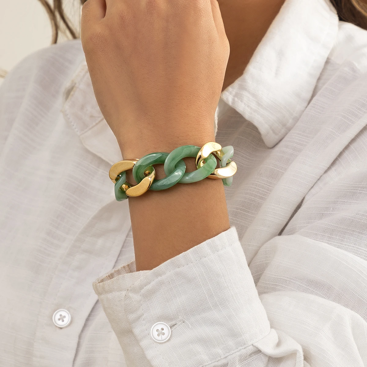Resin Bracelets Bangles Acrylic Toggle Lasso Friendship Bracelets Women Wrist Jewelry