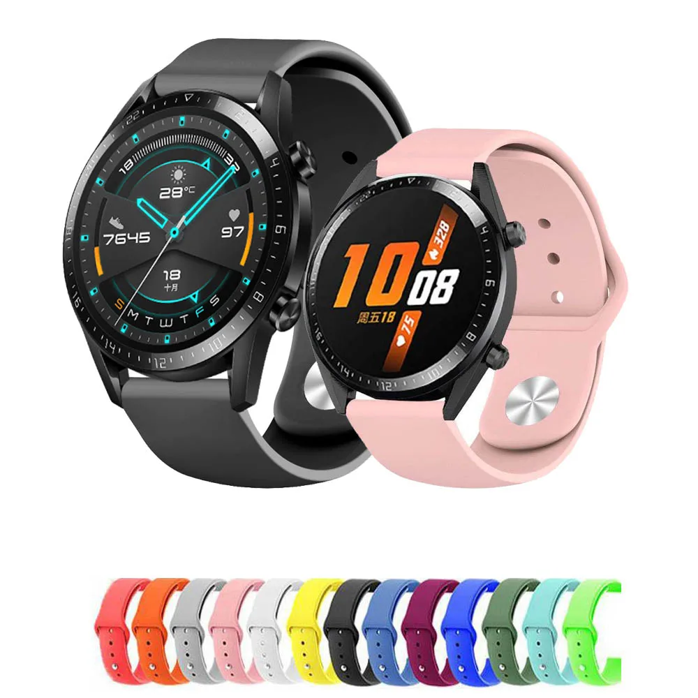 Силиконовый ремешок для часов huawei watch gt 2/GT 2e сменный gt2 42 мм 46 мм/magic 2 браслет |