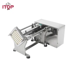 ITOP Electric French Fries Cutter Potato Chip Carrot Cutter Slicer Stainless Steel Vegetable Fruit Shredding Machine