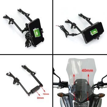 

Motorcycle GPS Mobile Navigation Bracket With Adjustable Windshield For HONDA NC750X NC 750X 750 X 2016-2020+ Mounting Bar Kit