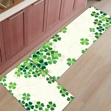 2 шт. Коврики для кухни День Святого Патрика тематические четырехлистные Клевер коврики для входной двери ванной гостиной двери коврики дома