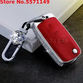 

Luxury Diamond Key Shell Holder Remote Car Key Case Cover For Volkswagen Polo Passat Tiguan Bora Gift Accessories