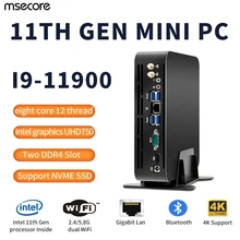 

MSECORE Intel 11th Gen core i5 i7 i9 DDR4 Mini PC Windows 10 desktop Computer Gaming Pc Linux Nettop HTPC HDMI WiFi bluetooth