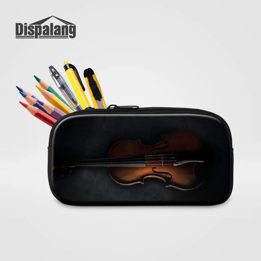 Pencil Case14 Дизайнерский чехол-карандаш для скрипки, для студентов, для любителей музыки, косметический чехол s для путешествий, для мальчиков и девочек, Подарочная коробка для ручек, сумка, канцелярские принадлежности для школы - Цвет: Pencil Case14