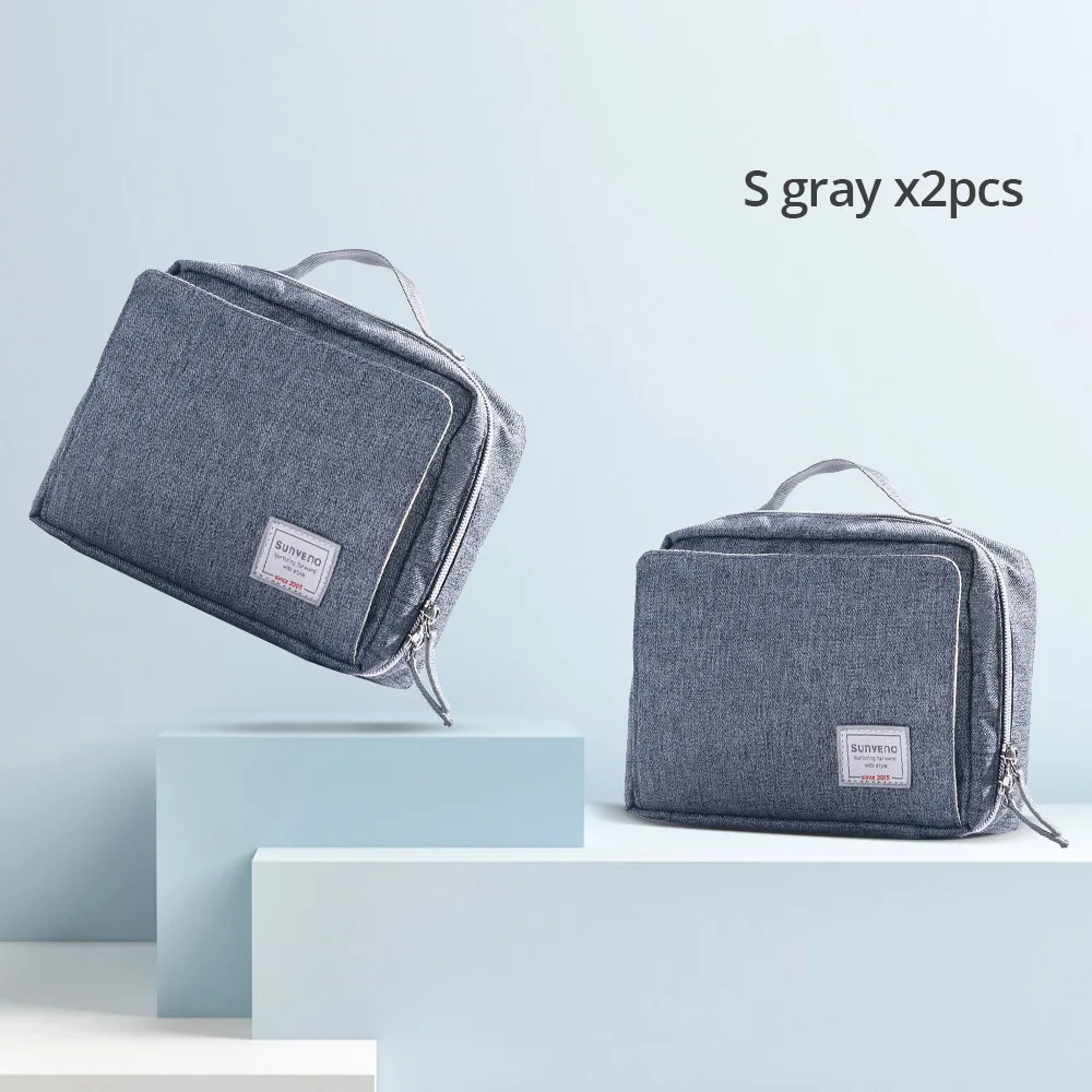 Gray 2pcs Sunveno Сумка Для Подгузников Сумка Для Мамы Детские Сумки Для Пеленок Маленькая Сумка Для Хранения - Цвет: Gray 2pcs