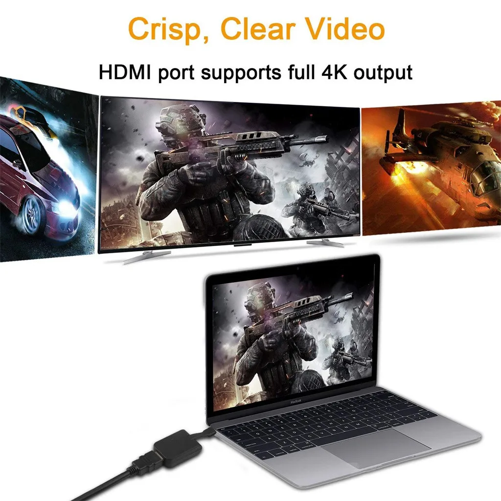 Зарядные устройства адаптер Sams ung type-C к HDMI Mini 4K HD адаптер для Huaw ei переносной брелок для ключей адаптер Универсальный Быстрый Chargering-L819