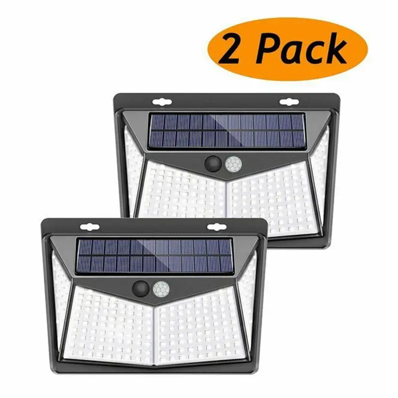 2 lamps 208LED инфракрасный человеческого тела индукционные солнечные настенный светильник Открытый солнечный светильник 3 светильник режим лампа на солнечной батарее - Испускаемый цвет: 2 lamps