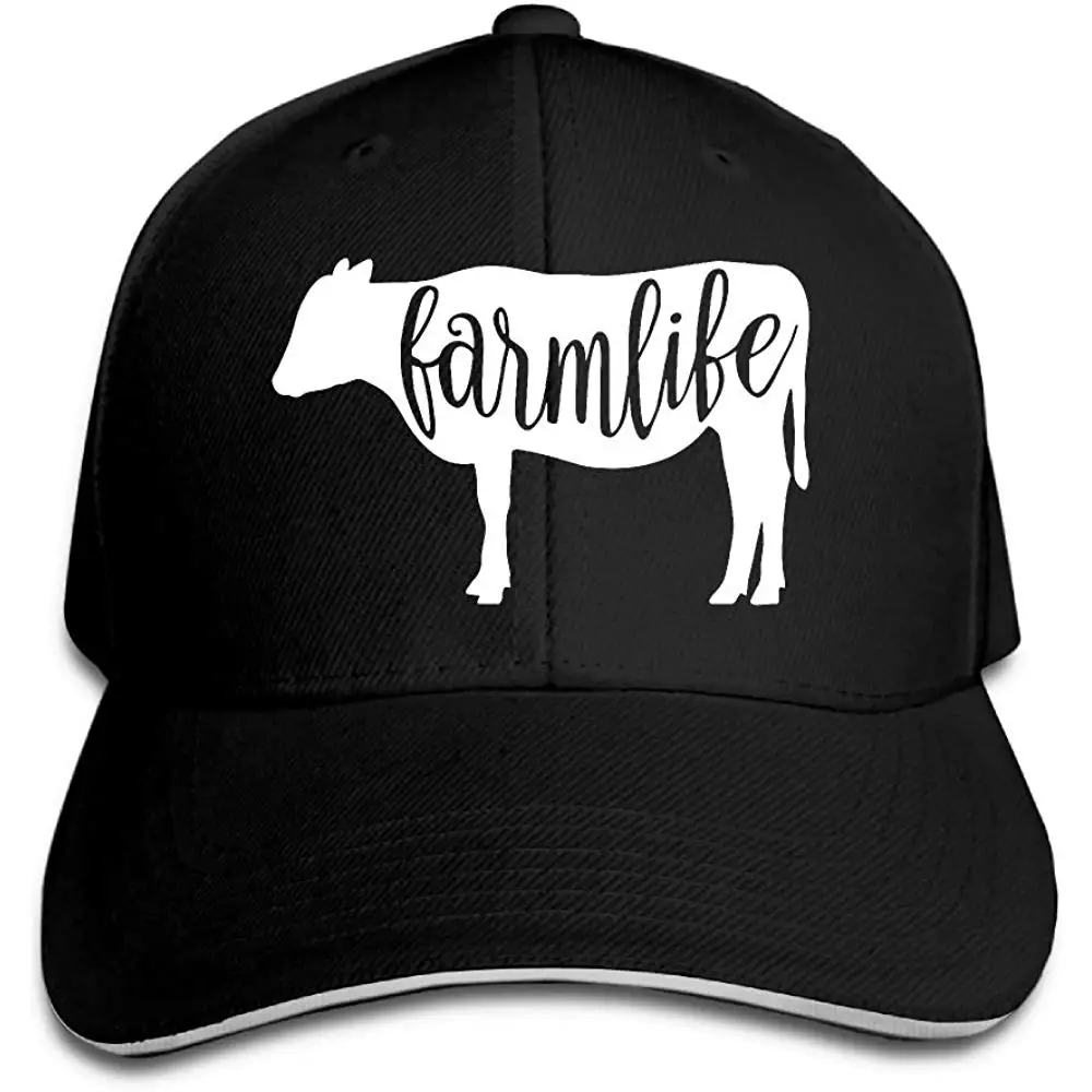 Мужская Женская бейсбольная кепка на заказ Farmlife из коровьей кожи, регулируемая простая бейсбольная кепка