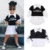 FOCUSNORM 1-5Y Summer Infant Baby Girls Dress +T Shirts 2pcs Letter Print Tops Solid Long Sleeve Single Breasted Shirts Dresses