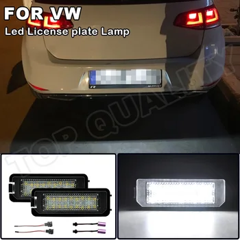 

2PCS Canbus Error Free LED Number License Plate Light Lamp For VW EOS 06~ GOLF 4/5/6/7 LUPO 99~06 Passat CC 09~ Beetle 2006-2010