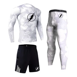 Men's Compression Sportswear Suits Gym Tights Training Clothes Workout Jogging Sports Set Running Rashguard Tracksuit For Men