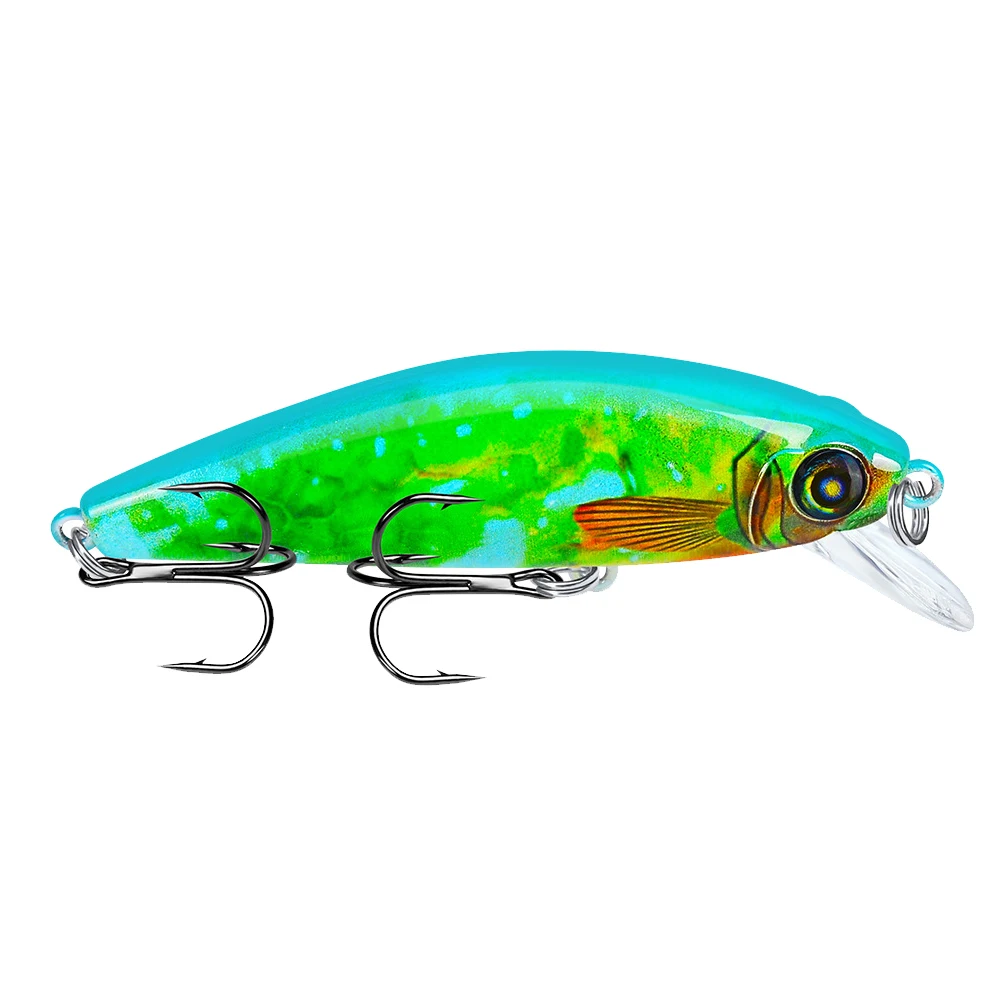 6pcs Hard Bait Artificial Minnow Lifelike Fishing Lure Set Metal Accessories Durable Assorted Crankbait Big Hooks Topwater