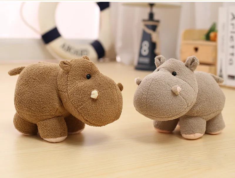 Cute Q Hippo Plush Doll Elephant Stuffed Toy Accompany Sleeping Doll Bedtime Story Educational Toy3