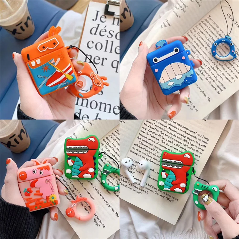 Беспроводной зарядный чехол для наушников Защитный AirPods милый собачий костюм