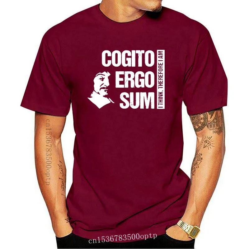 New Men Short Sleeve Tshirt Cogito Ergo Sum Descartes Philosophy T Shirt Frenc Cool Women T Shirt T Shirts Aliexpress