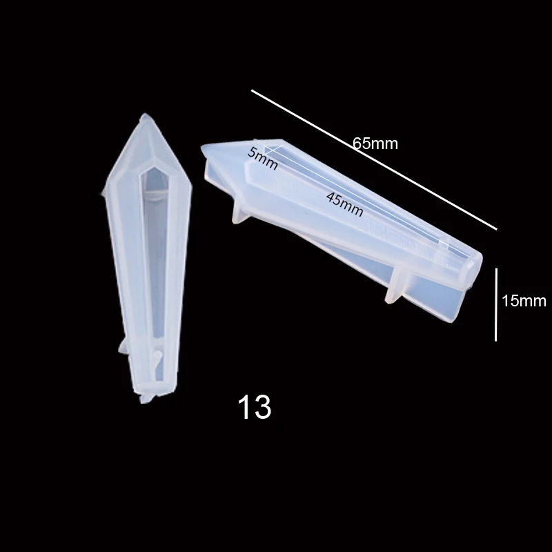 DIY кристалл ремесло эпоксидная смола, форма ручной работы дух маятник формочка для силиконовой Подвески кулон ювелирные изделия силиконовая форма - Цвет: 13