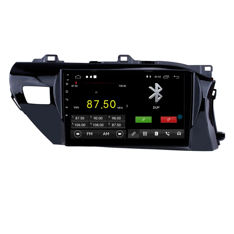 

Car Android 9.0 Player for Toyota Hilux 2016 RHD tape recorder 4G Lte sim card Bluetooth GPS Radio Head Unit 2.5D IPS screen