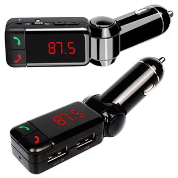

Auto FM Transmitter LCD Bluetooth Car Kit MP3 USB Charger Handsfree For iPhone 무선 보조배터리 зарядка для телефона audio