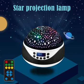 

Music Projection Lamp Baby Night Light with Timer Rotating Stars Night Light Projector for Kids Sleeps Helper Gift B2Csh
