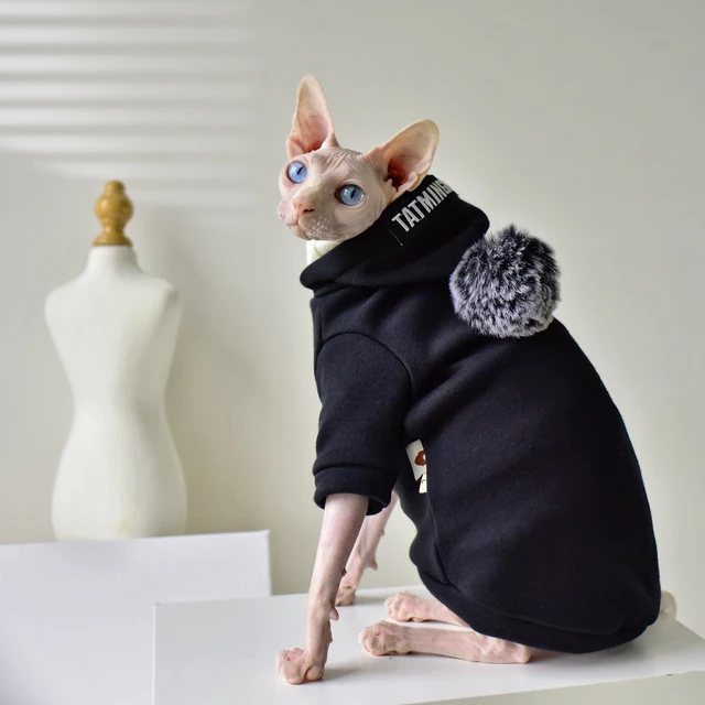 DUOMASUMI Sphynx Clothes Classic Sweater Fall Winter Warm Kitty Outftis  Hairless Cat Clothes Devon Cornish Designer Cat Clothes - AliExpress