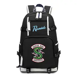 Ривердейл южная сторона рюкзак с тиснением "Змеиная кожа" классный принт рюкзак повседневная школьная сумка ежедневный рюкзак большой