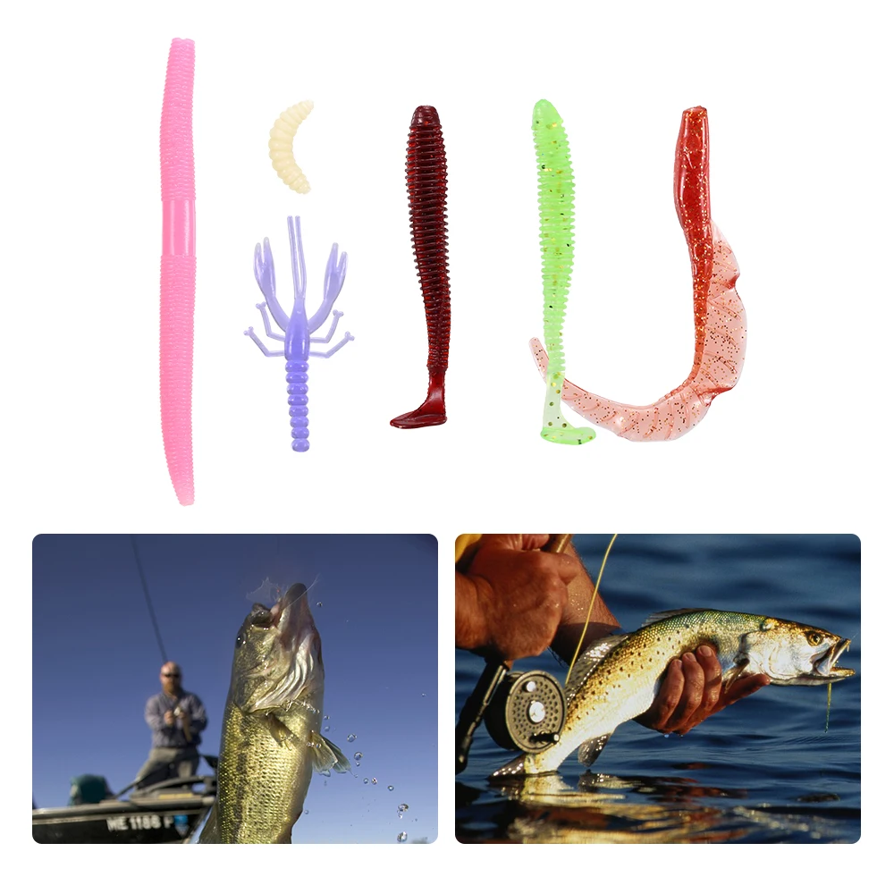 Lixada 112pcs Fishing Lure Bait Gear Kit Fishing Lure Set Spinnerbaits Worms Jig Hooks with Tackle Box Fishing Lures Accessories