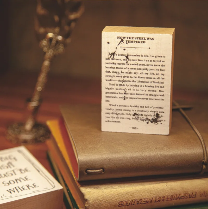 Винтажные Ретро английские библиотечные штампы буквы DIY деревянные и резиновые штампы для скрапбукинга канцелярские товары Скрапбукинг Стандартный штамп