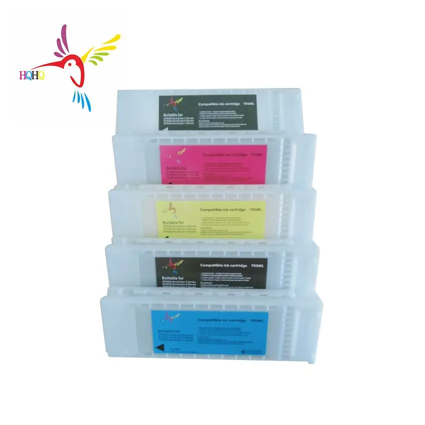 

T7081-t7085 700ml 5colors/set Ink Cartridges for Epson T3000 T5000 T7000 With Pigment Ink and Update new version one time chip