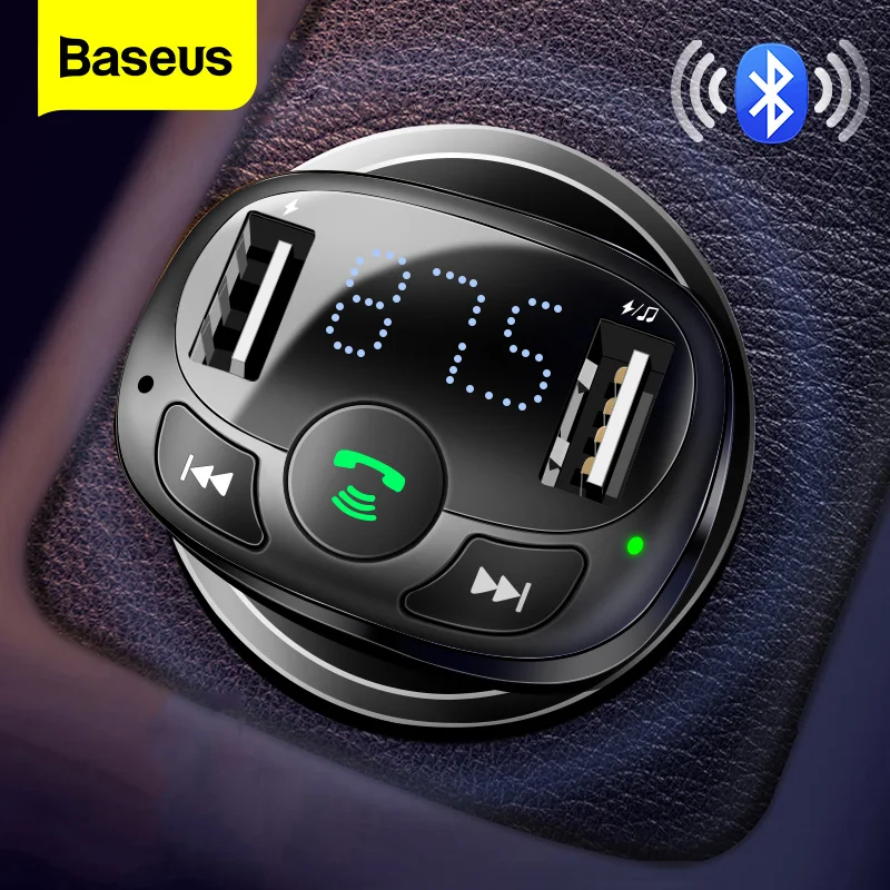 Baseus Fm Transmitter Bluetooth Aux Audio Mp3 Player Fm Radio Dual Usb Quick Charge Car Charger Fm Modulator Handsfree Car Kit Fm Transmitters Aliexpress