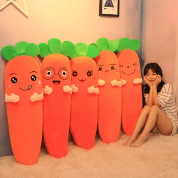 

Plush Carrot Pillows Stuffed Vegetables Toys Sleeping Long Pillow Home Bedroom can CSV