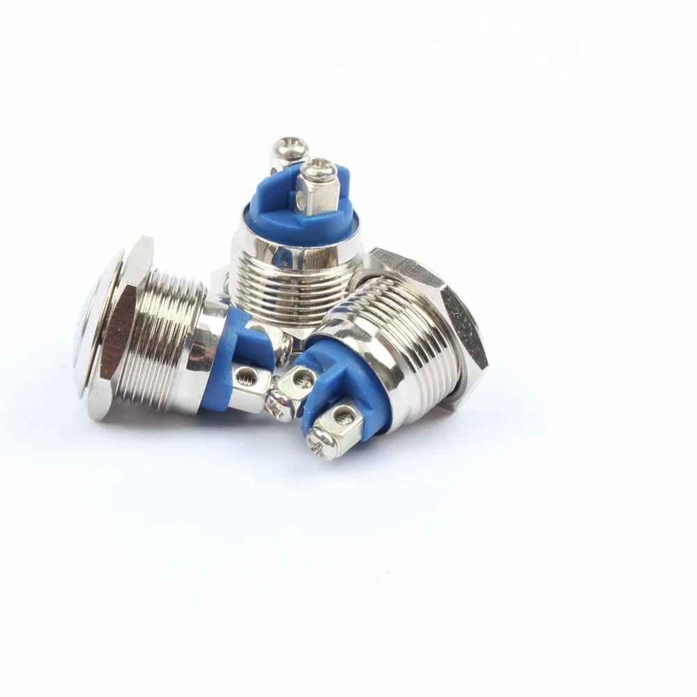 16mm Metal Push Button Switch LED Light Self lock Momentary Latching Car Start Button Power Button