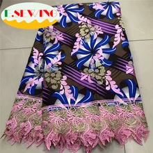 Хлопковые восковые кружева ткань материалы Африканский Воск кружева настоящий голландский воск Настоящие Восковые принты кружева ткани для нигерийских Платьев S