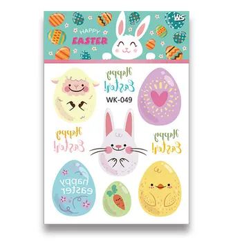 

Body Decoration DIY Tattoo Stickers Gift Easy Remove Cute Adhesive Easter Festival Rabbit Bunny Cartoon Sweatproof For Children