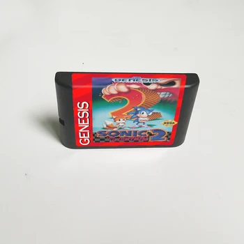 

Sonic 2 the Hedgehog - 16 Bit MD Game Card for Sega Megadrive Genesis Video Game Console Cartridge