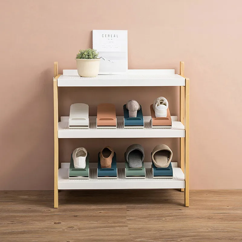 

ZOLLOR Shoe storage rack household storage dust-proof slippers rack shoe cabinet partition layered shelf adjustable bracket rack