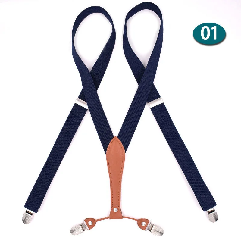 Deepeel 1 шт. 2,5*115 см Высококачественный полиэстеровый эластичный ремень 4 зажим регулируемые подтяжки костюм брюки аксессуары для подтяжки