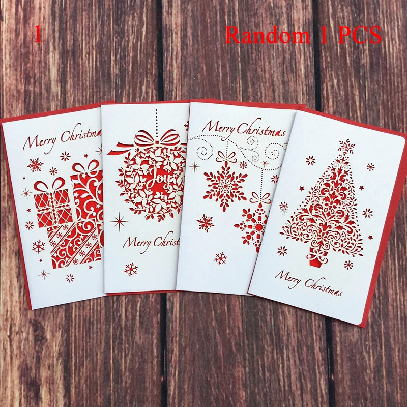 1 * креативная открытка с надписью Merry Christmas складная благословением на новый год