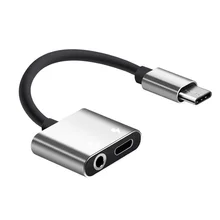 Для 3,5 мм Jack адаптер для зарядки аудио type-C 2 в 1 Наушники AUX Head для Android