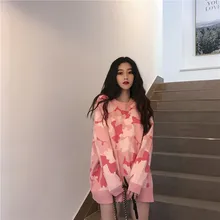 Korea Style 2020 Autumn Winter New Clothes For Woman Harajuku Pink Camouflage Pullovers Fashion Oversized Casual Loose Sweater Korea Style 2020 Autumn Winter New Clothes For Woman Harajuku Pink Camouflage Pullovers Fashion Oversized Casual Loose Sweater