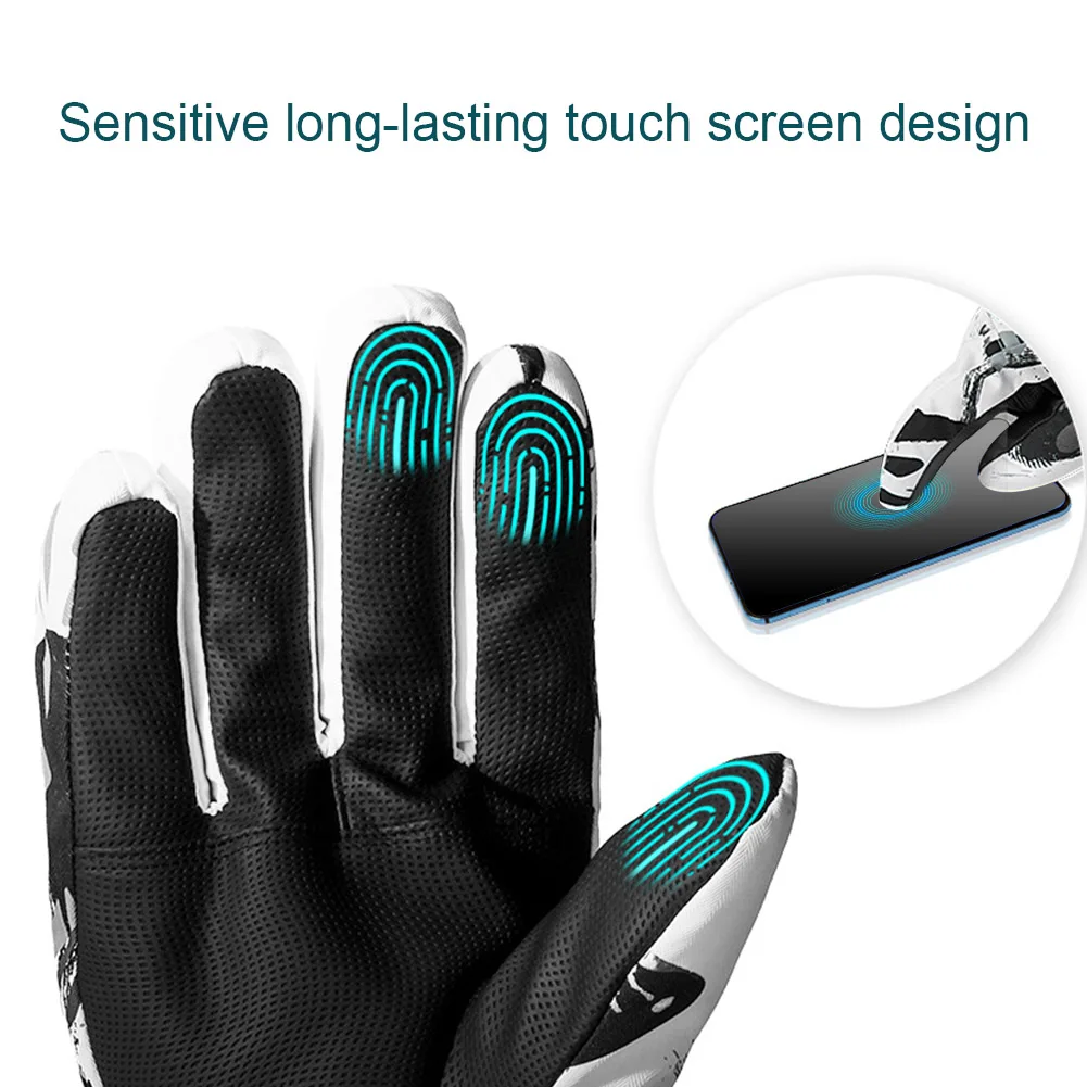 Men Women Adjustable Protective Snowboard 3 Fingers TouchScreen Snow Riding Winter Warm Outdoor Soft Thermal Skiing Ski Gloves