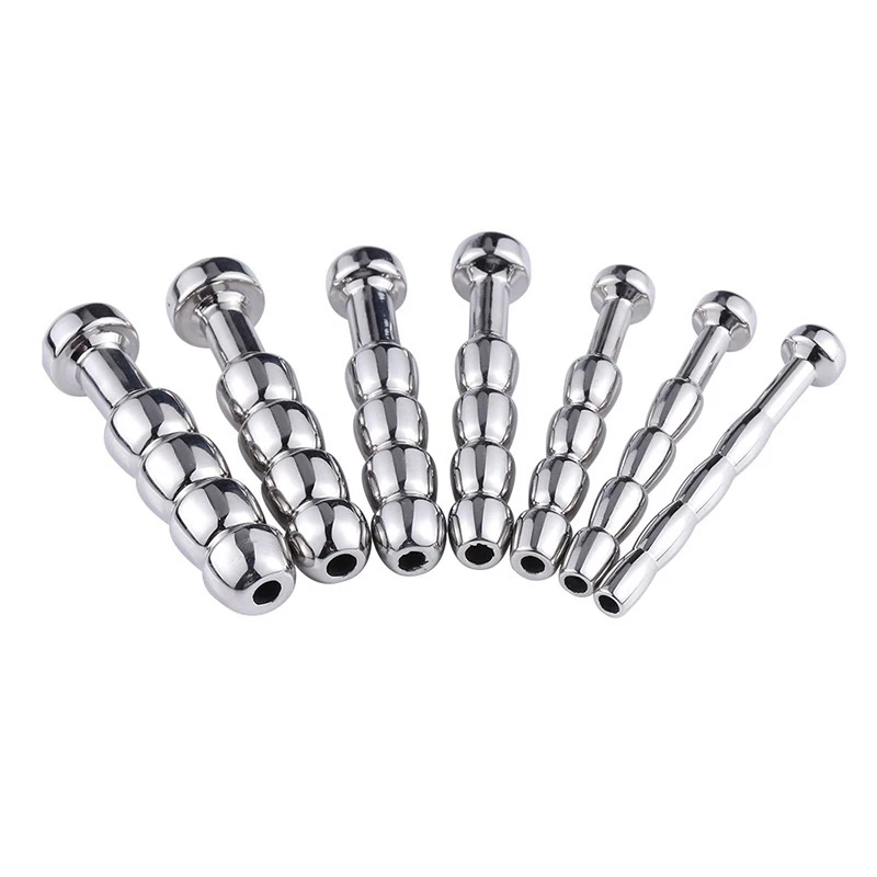 7 Style Stainless Steel Hollow Urethral Plug Sounding Rod Penis Plug Beads Urethral Dilators Catheter Male Mastuburator silicone urethral dilator,urethral dilator